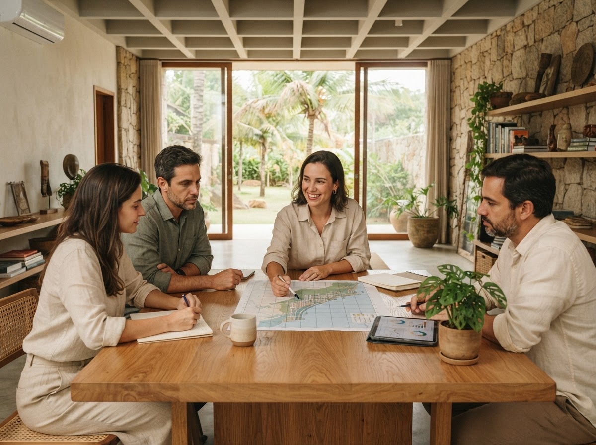 Farol Valimório — equipe analisando painéis de dados financeiros